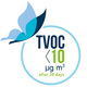 TVOC after 28 days < 10 µg/m3