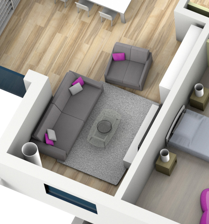 Özel odalar: yaşama alanları